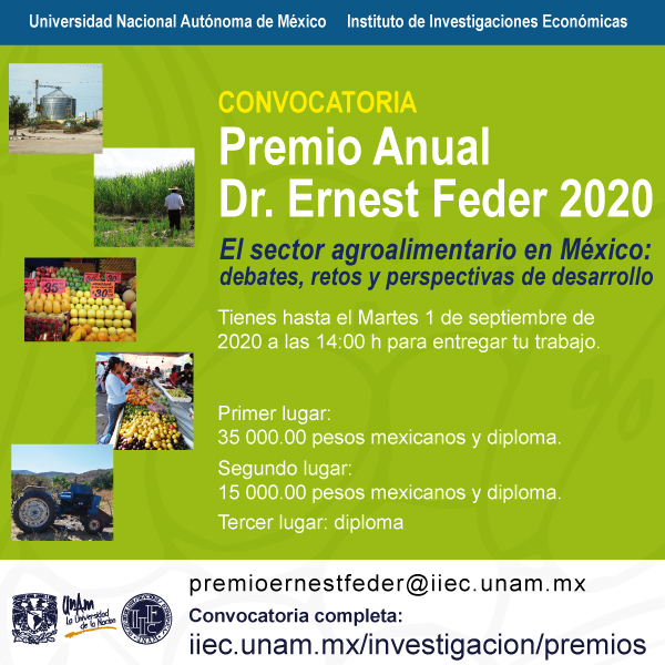 Cartel de difusión del Premio E. Feder 2020